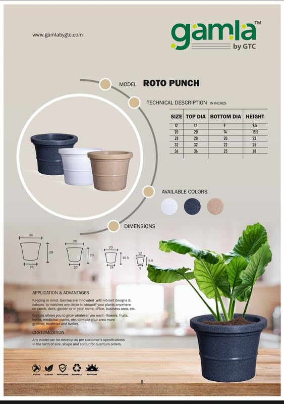 ROTO PUNCH - GAMLA BY GTC Plastic Marble Look ROTO Moulding