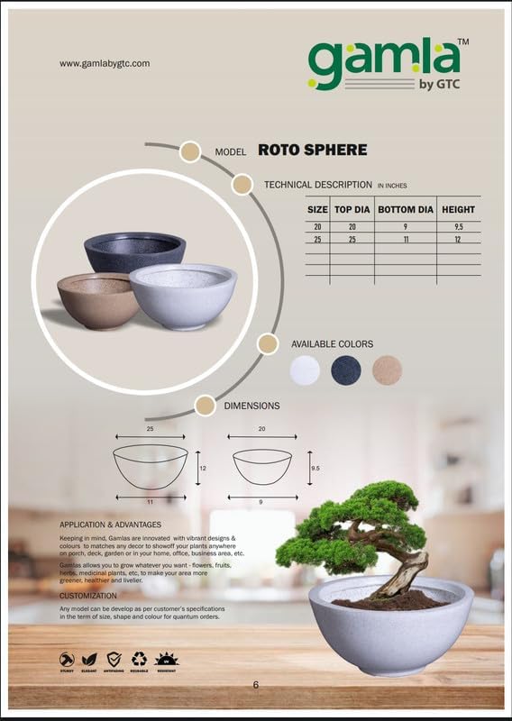 ROTO SPHERE - GAMLA BY GTC Plastic Marble Look ROTO Moulding